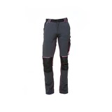 thumbnail of Pantalon de travail Stretch multipoches Femme ATOM Gris/Fuchsia M - FR (42) - EU (48)