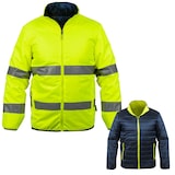 thumbnail of Chaqueta de seguridad invernal de alta visibilidad Talla M Reversible Amarillo/negro 2en1Bandas reflectantes VITO