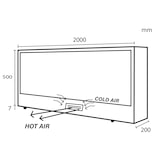 thumbnail of Chaminé CAMINETTO VESUVIO 2 m de comprimento, lareira eléctrica integrada 1500W, Preto