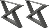thumbnail of Helloshop26 - Set aus 2 modernen verstellbaren Couchtischbeinen 70 x 31 cm aus anthrazitfarbenem pulverbeschichtetem Stahl 02_0056980