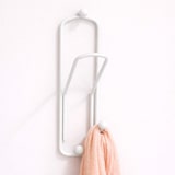 thumbnail of DanDiBo Wandhaken Garderobe Garderobenhaken Weiß Kleiderhaken Büroklammer 32 cm Klammer Jackenaufhänger Haken Metall