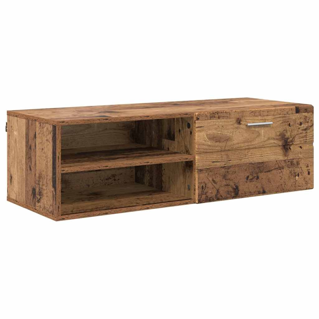 vidaXL TV-Schränk mit Regal Altholz 100.5 x 39 x 30 cm Holzwerkstoff