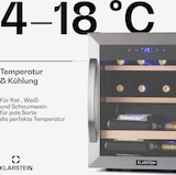 thumbnail of Klarstein Vinamour 12 Uno Weinkühlschrank 12Fl./46l  4-18°C 40dB Silber