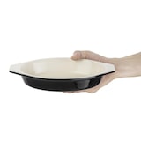 thumbnail of Gratineerschaal gietijzer ovaal zwart 0,65L | 140x195x40(h)mm