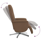 thumbnail of vidaXL Massagesessel mit Fußteil Braun Stoff