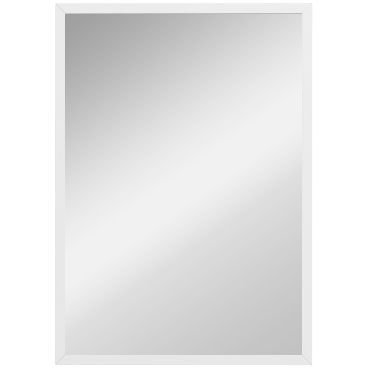 Espejo de pared decorativo 50x70 cm espejo rectangular espejo estilo moderno para salón dormitorio entrada blanco