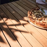 thumbnail of Aluminium en teak tuintafel