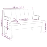 thumbnail of vidaXL Sitzbank mit Rückenlehne Braun 112x65,5x75 cm Kunstleder