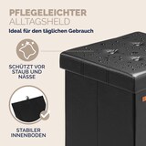 thumbnail of CASARIA® Faltbarer Sitzhocker mit Stauraum 2er Set Kunstleder Schwarz