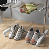 thumbnail of Tendedero Plegable 6 Ruedas 3 y 4 Niveles Estantes Tubo Acero Inox Tendero Ropa