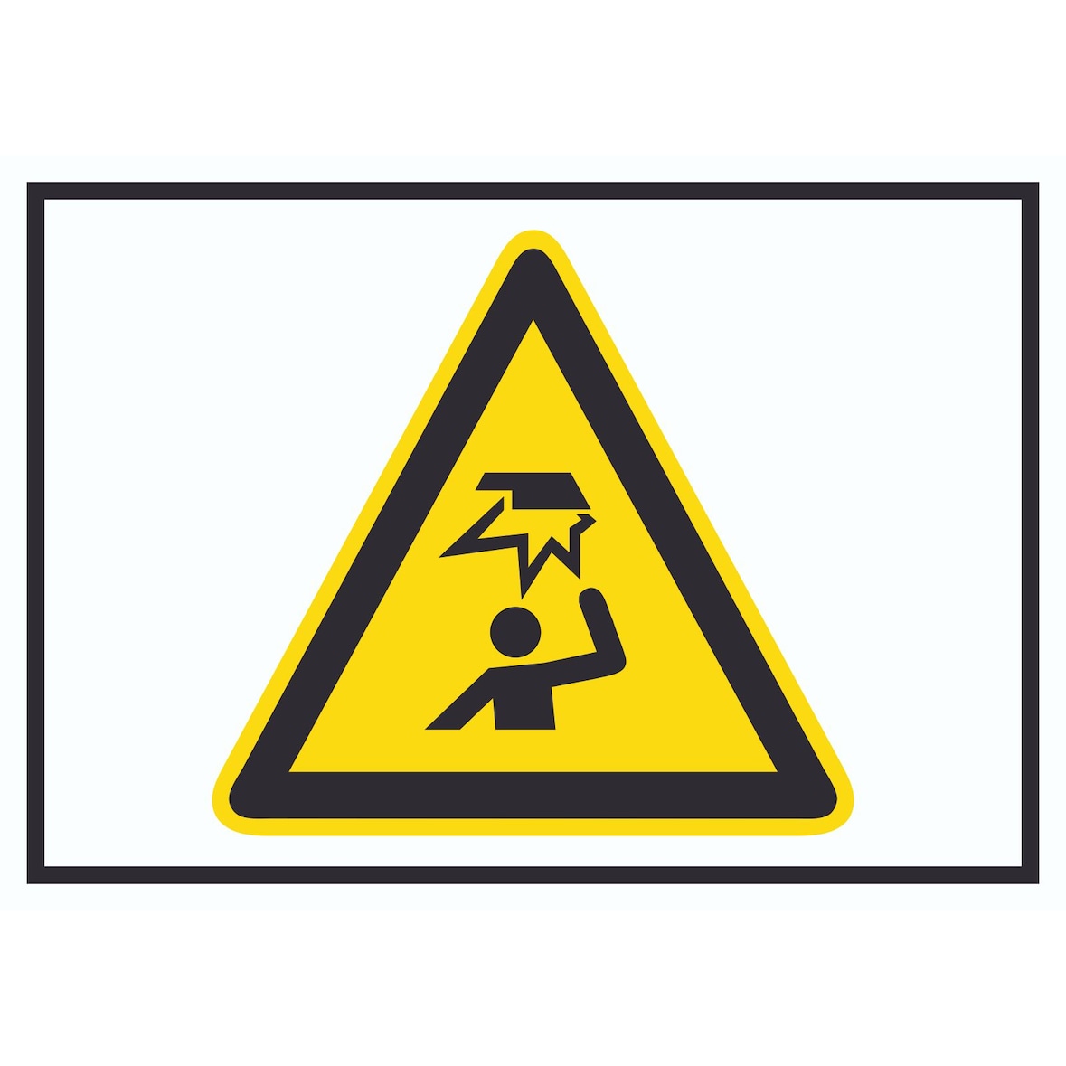 Achtung Hindernisse im Kopfbereich Symbol A2 (420x594mm) Schild