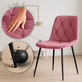 thumbnail of Esszimmerstuhl DOFAR - Samt Rosa 45x55x85 cm | Essstühle Esszimmerstühle Küchenstühle Wohnzimmerstühle