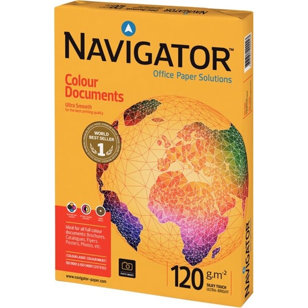 Papel para fotocopia navegator din a3 120 gr paquete de 500 hojas