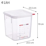 thumbnail of Recipiente quadrado Araven de 4 litros, 18x18x19cm, em PP, com tampa hermética.