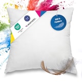 thumbnail of Federkissen Kissen 100% Federn 60x60 - 800g OEKO-TEX Füllkissen Bezug Baumwolle weiß / Innenkissen / Füllkissen / Kissenfüllung / kleine Sofakissen