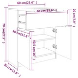 thumbnail of Helloshop26 - Buffet Sideboard Kommode Kleiderschrank Aufbewahrungsmöbel Organizer für Küche Wohnzimmer Lounge 60 x 30 x 70 cm 02_0030331