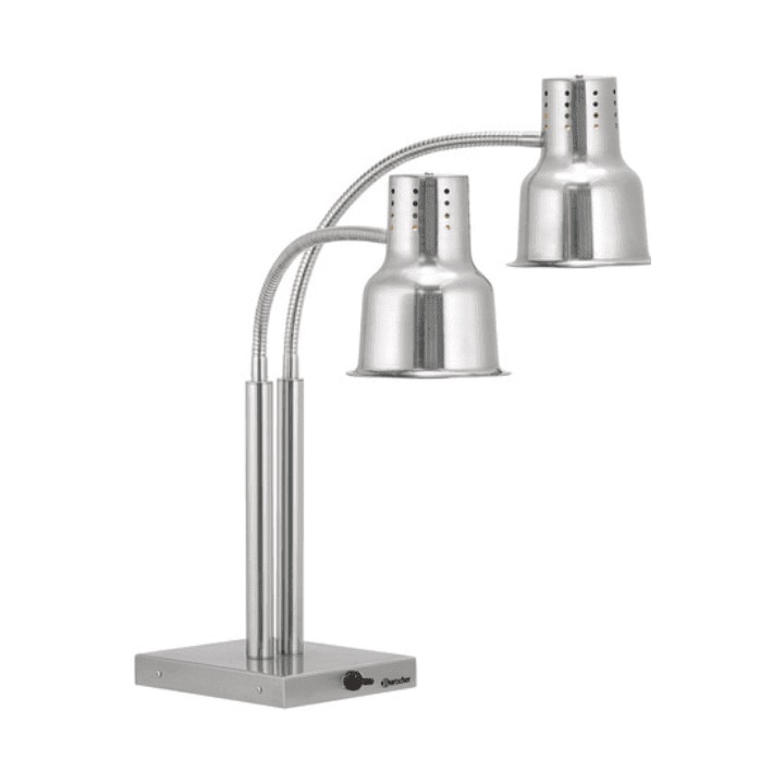 Lampe inox infrarouge chauffante double réglable, à poser, 500 W, 220 V - MONO