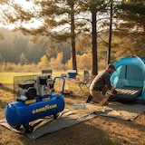 thumbnail of Compresseur d'air 100L à Courroie 3CV 2250W 10 bar Débit air 350L/min Gy3100B Goodyear