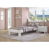 thumbnail of Einzelbett Buche massiv 90x200 Bett Singlebett Holzbett Bettrahmen waschweiß 60.86-09WoR