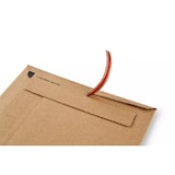 thumbnail of Pochette carton blanche hauteur ajustable 235x340x35 mm