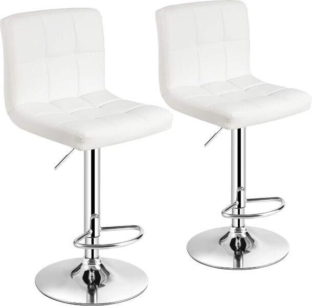 COSTWAY Barhocker 360° drehbar, Barstuhl 65–85 cm höhenverstellbar, aus Kunstleder
