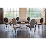 thumbnail of KAWOLA Stuhl LINDA Esszimmerstuhl Barock Velvet grau