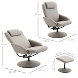 thumbnail of HOMCOM Sillón Relax con Reclinación hasta 145° Giratorio 360° con Reposapiés