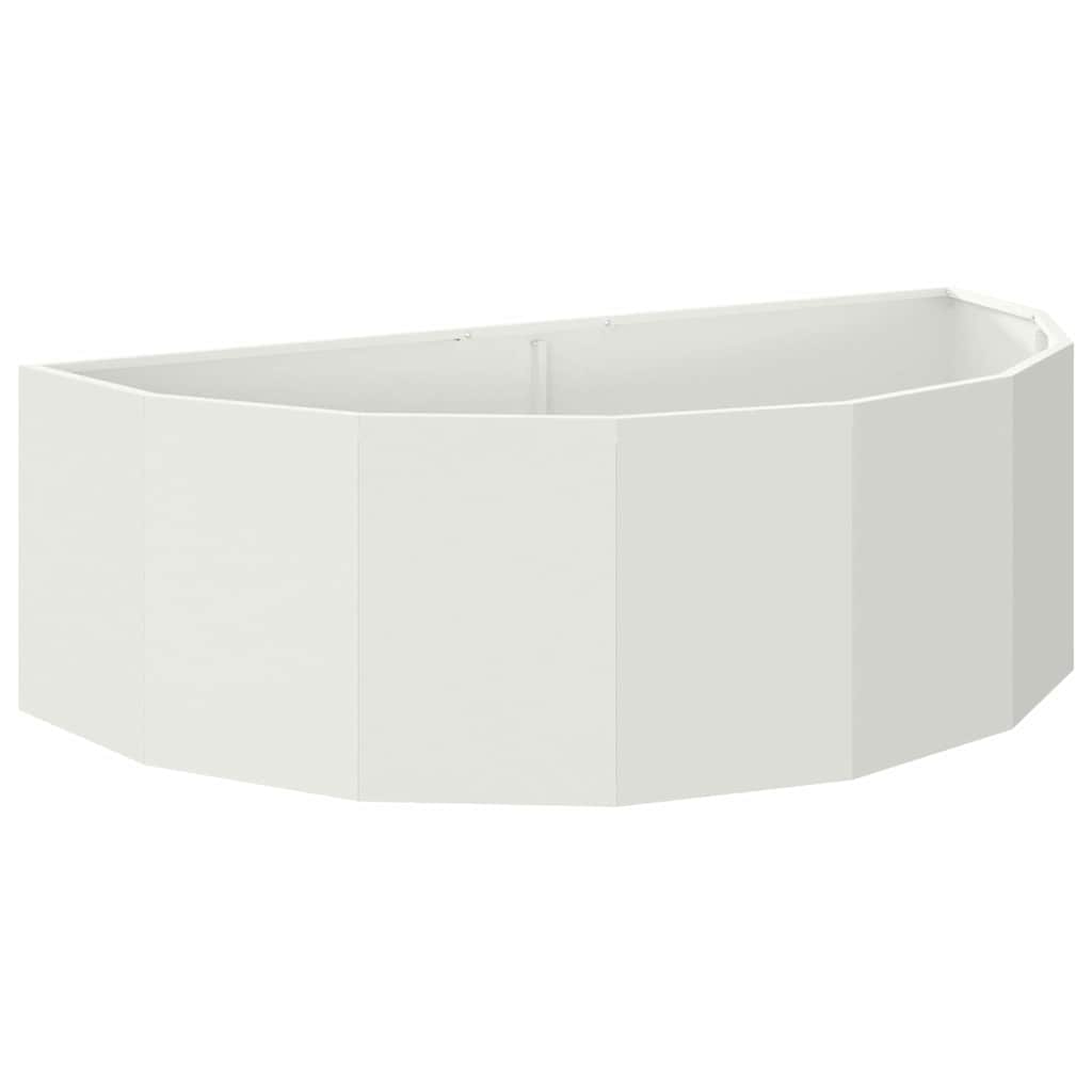 vidaXL Pflanzkübel Weiß 120 x 60 x 35 cm Stahl