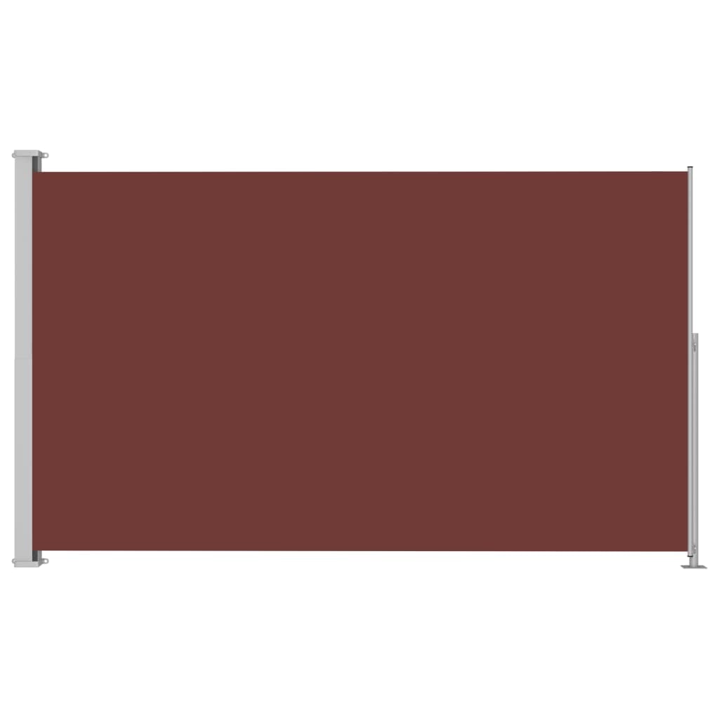 Helloshop26 - Ausziehbare Seitenmarkise/Sichtschutz für Terrasse Garten Balkon 180 x 300 cm braun 02_0007328