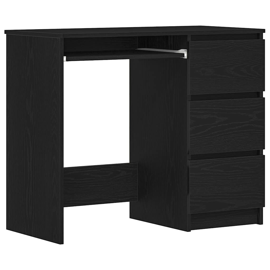 vidaXL Bureau 90x45x76 cm spaanplaat zwart eikenkleurig