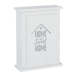 thumbnail of Relaxdays Schlüsselkasten Holz, Home Sweet Home-Aufdruck, Landhausstil, zum Aufhängen, Schrank HBT 29 x 22 x 8 cm, weiß
