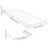 thumbnail of vidaXL Ligbedkussen 186x58x4 cm oxford stof taupe