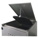 thumbnail of Mülltonnenbox BOXXI mit Kippdeckel 2x240L, Edelstahl, Mülltonnenhaus, Mülltonnenverkleidung