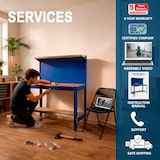 thumbnail of SimonRack Établi d’atelier, 1210x610 mm, panneau perforé, Charge 600 kg, Bleu - BT-3