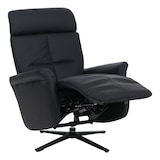 thumbnail of Relaxsessel HWC-L10, TV-Sessel Liegesessel, Liegefunktion drehbar, elektrisch verstellbar Voll-Leder ~ schwarz