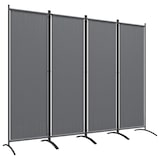 thumbnail of Outsunny biombo separador de ambientes de 4 paneles divisor plegable 221x172 cm biombo interior para oficina dormitorio gris oscuro