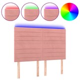 thumbnail of vidaXL LED Kopfteil Rosa 144x5x118/128 cm Samt