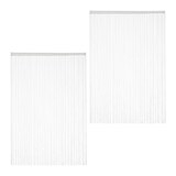 thumbnail of Relaxdays Fadenvorhang weiß, 2er Set, kürzbar, mit Tunneldurchzug, für Türen & Fenster, Fadengardine, 145x245 cm, white