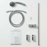 thumbnail of Duschset NAPOLI, Duschkopf mit Schlauch und Halterung, Duschsystem ohne Armatur, Duschkopf mit 3 Strahlarten Chrom