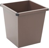 thumbnail of PROREGAL Viereckiger Papierkorb aus Metall mit Stoßecken aus Kunststoff | 27 Liter, HxBxT 36,1x34,2x34,3 | Braun