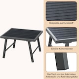 thumbnail of Merax Modulares Gartenlounge-Set für 5 Personen, Gartenmöbel Balkonset Sitzgruppe(3-tlg), inkl. Kissen, wetterfeste Loungemöbel, Grau