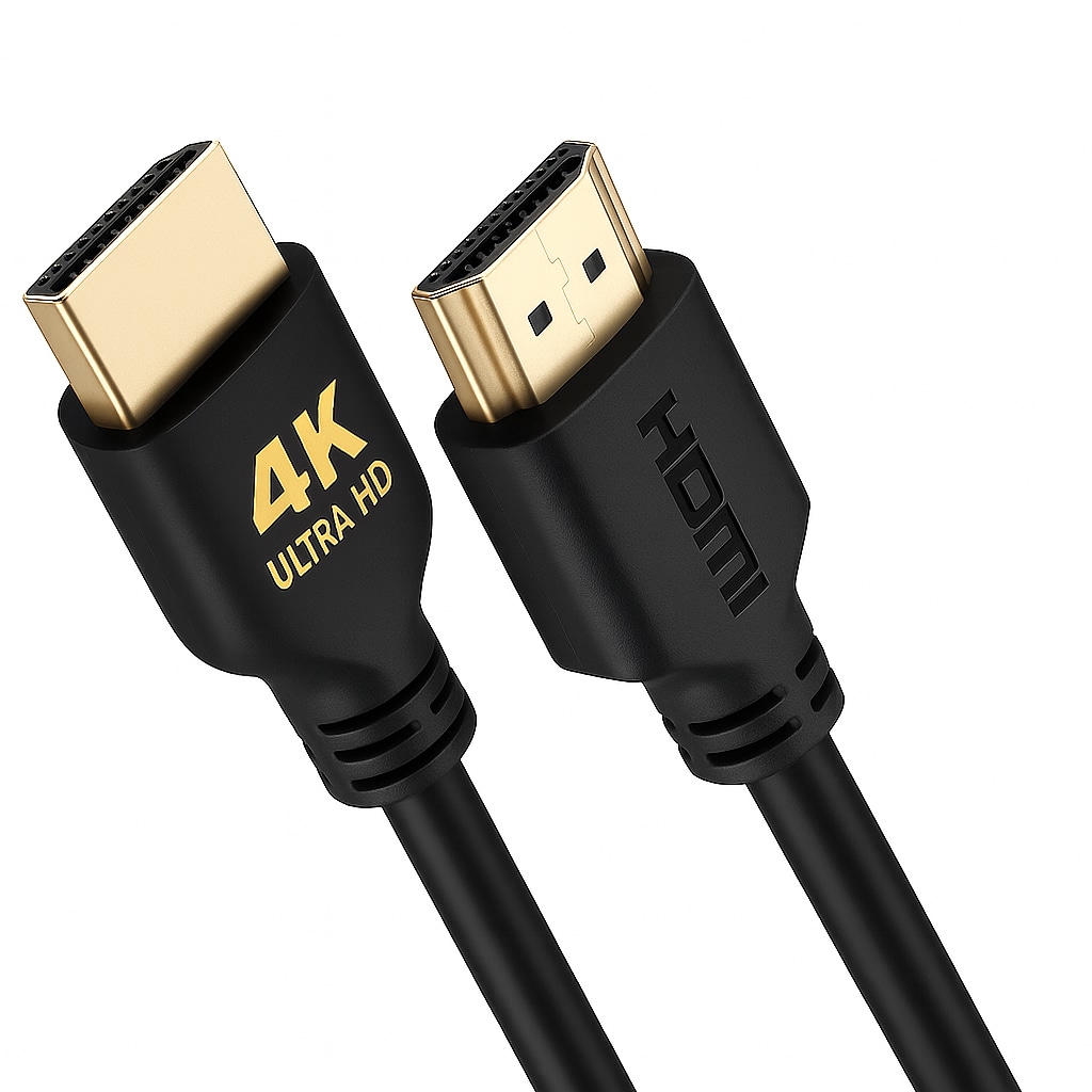 HDMI Kabel 1,5 m High Speed 2.0 mit Ethernet, eARC, 3D, 4K Ultra HD (1080p/2160p) Für PS4, Xbox, TV, OLED, PC, Laptop, Beamer, Monitor – Schwarz