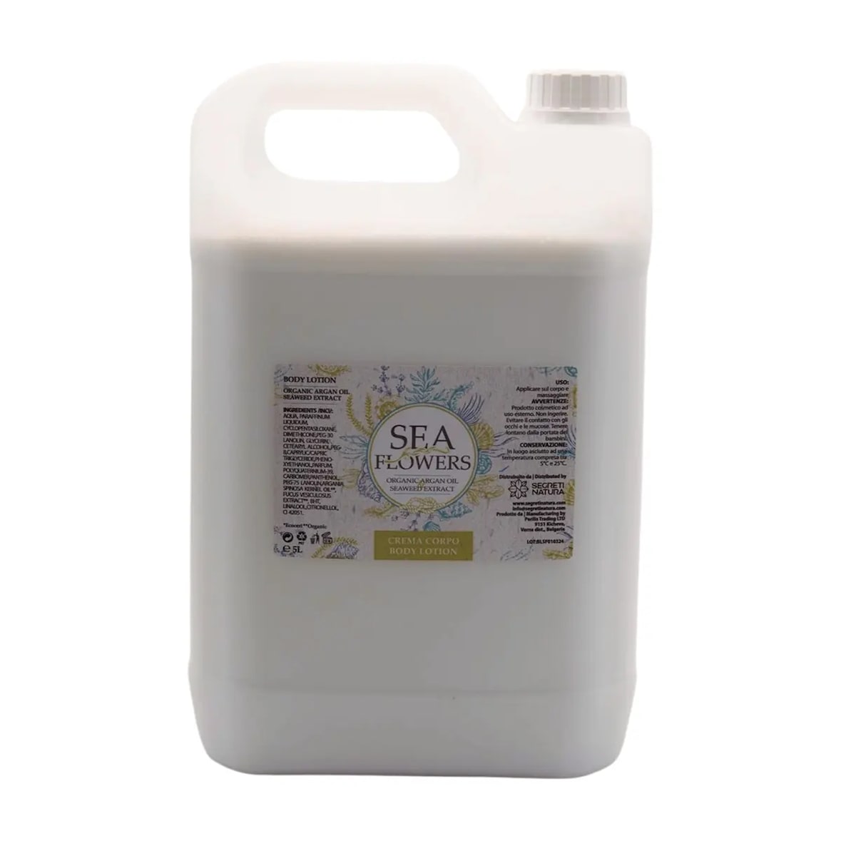 Crema corpo 5 l Sea Flowers, fragranza Olio di Argan BIO (1 tanica 5 litri)