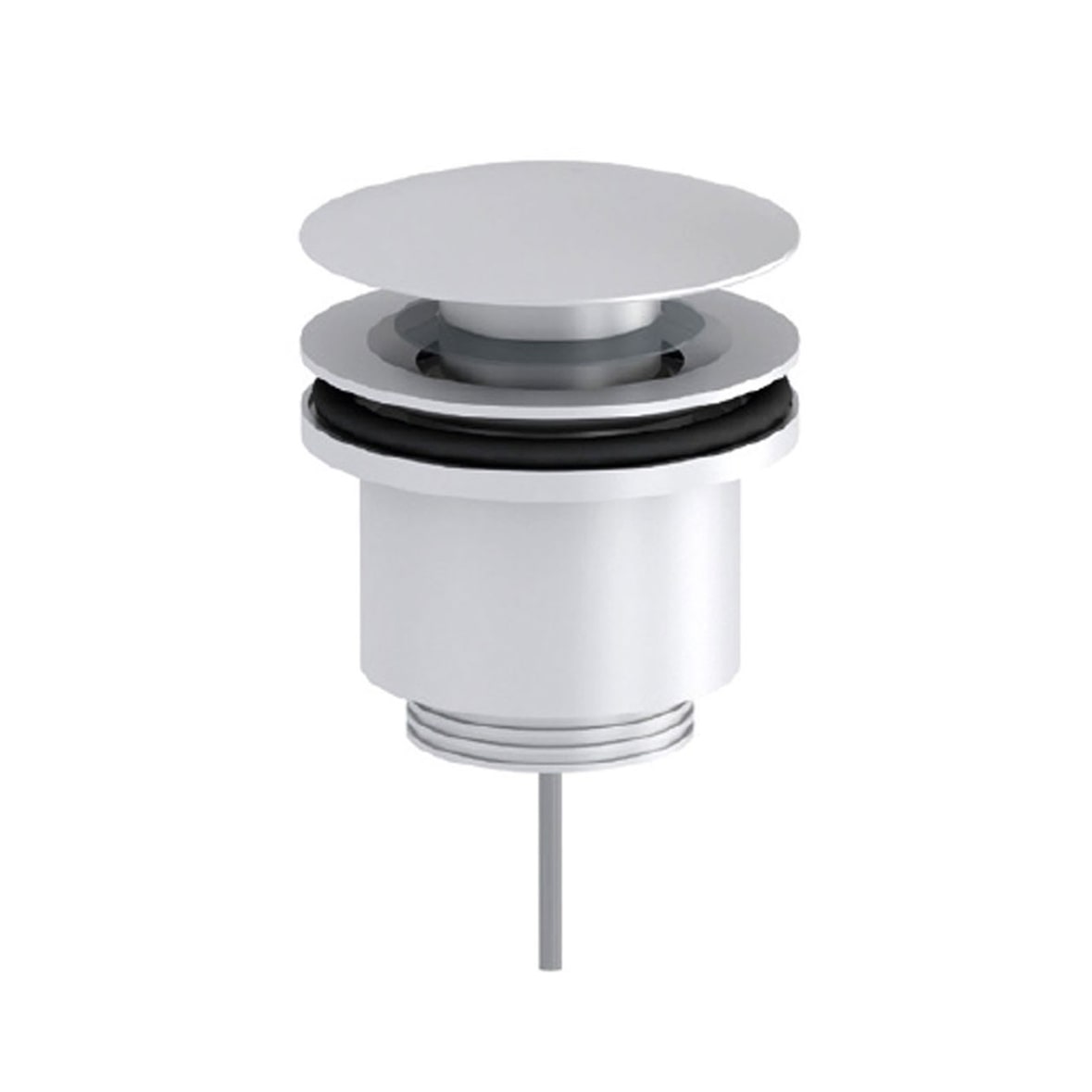 Válvula de Desagüe click clack | Tapón para lavabo de baño universal click clack | Latón Blanco