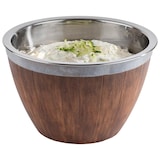 thumbnail of APS ton, 2-delig, bestaande uit melamine basis en roestvrij stalen inzetstuk, Ø 26 cm, H: 16 cm