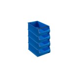 thumbnail of PROREGAL 4x Blaue Sichtlagerbox 5.1 mit Griffstange | HxBxT 20x30x50cm | 21,8 Liter | Sichtlagerbehälter, Sichtlagerkasten