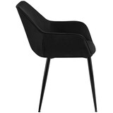 thumbnail of Set van 2 eetkamerstoelen Luena zwart/Stof