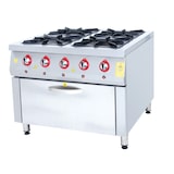 thumbnail of Mafricool - Cucina professionale a gas con 4 fuochi e forno, alta qualità per ristoranti