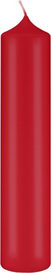 Altarkerzen 10 % Bienenwachs-Anteil Weihnachtsrot Erdbeere 250 x Ø 80 mm, 4 Stück (einzeln cellophaniert)