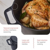 thumbnail of Victoria Horno Holandés Olla Inducción Hierro Fundido Esmaltado 27cm, Cocotte 5,7L, sin PTFE ni PFOA, VIC-36355, Negro